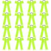 imageDEEKA 12 PCS Collegiate Style Cheer Bows Long Tail Skinny Ponytail Holder Handmade for Girls Teens Softball Cheerleader Sports RedNeon Green