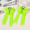 imageDEEKA 12 PCS Collegiate Style Cheer Bows Long Tail Skinny Ponytail Holder Handmade for Girls Teens Softball Cheerleader Sports RedNeon Green