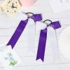 imageDEEKA 12 PCS Collegiate Style Cheer Bows Long Tail Skinny Ponytail Holder Handmade for Girls Teens Softball Cheerleader Sports RedPurpleWhite