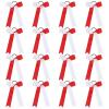 imageDEEKA 12 PCS Collegiate Style Cheer Bows Long Tail Skinny Ponytail Holder Handmade for Girls Teens Softball Cheerleader Sports RedRedWhite