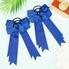imageDEEKA 12 PCS Collegiate Style Cheer Bows Long Tail Skinny Ponytail Holder Handmade for Girls Teens Softball Cheerleader Sports RedRoyal Blue