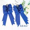 imageDEEKA 12 PCS Collegiate Style Cheer Bows Long Tail Skinny Ponytail Holder Handmade for Girls Teens Softball Cheerleader Sports RedRoyal Blue