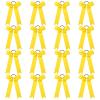 imageDEEKA 12 PCS Collegiate Style Cheer Bows Long Tail Skinny Ponytail Holder Handmade for Girls Teens Softball Cheerleader Sports RedYellow