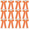 imageDEEKA 12 PCS Collegiate Style Cheer Bows Long Tail Skinny Ponytail Holder Handmade for Girls Teens Softball Cheerleader Sports RedOrange
