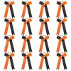 imageDEEKA 12 PCS Collegiate Style Cheer Bows Long Tail Skinny Ponytail Holder Handmade for Girls Teens Softball Cheerleader Sports RedOrangeBlack