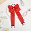 imageDEEKA 12PCS Collegiate Style Cheer Bows with Glitter Chevrons Tail Skinny College Cheerleader Ponytail Holder for Volleyball Softball Girls RedBlackWhite