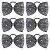 imageDEEKA 6 PCS Black Glitter Tailless Cheer Bows 5quot Rhinestones Competition Hair Bow Elastic Band for Cheerleading Cheerleaders Girls Glitter BlackGlitter Black
