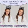 imageDEEKA 6 PCS Black Glitter Tailless Cheer Bows 5quot Rhinestones Competition Hair Bow Elastic Band for Cheerleading Cheerleaders Girls Glitter BlackGlitter Navy Blue