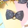 imageDEEKA 6 PCS Black Glitter Tailless Cheer Bows 5quot Rhinestones Competition Hair Bow Elastic Band for Cheerleading Cheerleaders Girls Glitter BlackGlitter Navy Blue