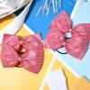imageDEEKA 6 PCS Black Glitter Tailless Cheer Bows 5quot Rhinestones Competition Hair Bow Elastic Band for Cheerleading Cheerleaders Girls Glitter BlackGlitter Pink