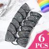 imageDEEKA 6 PCS Black Glitter Tailless Cheer Bows 5quot Rhinestones Competition Hair Bow Elastic Band for Cheerleading Cheerleaders Girls Glitter BlackGlitter Black
