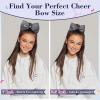 imageDEEKA 6 PCS Black Glitter Tailless Cheer Bows 5quot Rhinestones Competition Hair Bow Elastic Band for Cheerleading Cheerleaders Girls Glitter BlackGlitter Navy Blue