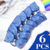 imageDEEKA 6 PCS Black Glitter Tailless Cheer Bows 5quot Rhinestones Competition Hair Bow Elastic Band for Cheerleading Cheerleaders Girls Glitter BlackGlitter Royal Blue