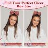 imageDEEKA 6 PCS Black Glitter Tailless Cheer Bows 5quot Rhinestones Competition Hair Bow Elastic Band for Cheerleading Cheerleaders Girls Glitter BlackGlitter Red