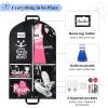 imageDEEKA Cheer Garment Bag for Hanging Clothes with Zipper Pockets Cheer Accessories Mom Essentials Uniform Costume 40 Inch Black Bags Stuff for Cheerleading Girls BlackWhiteCheer QuoteBlack WhiteCheer Quote