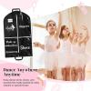 imageDEEKA Cheer Garment Bag for Hanging Clothes with Zipper Pockets Cheer Accessories Mom Essentials Uniform Costume 40 Inch Black Bags Stuff for Cheerleading Girls BlackWhiteCheer QuoteBlack WhiteDance
