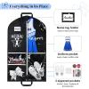 imageDEEKA Cheer Garment Bag for Hanging Clothes with Zipper Pockets Cheer Accessories Mom Essentials Uniform Costume 40 Inch Black Bags Stuff for Cheerleading Girls BlackWhiteCheer QuoteBlack WhiteCheer Star Logo
