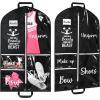 imageDEEKA Cheer Garment Bag for Hanging Clothes with Zipper Pockets Cheer Accessories Mom Essentials Uniform Costume 40 Inch Black Bags Stuff for Cheerleading Girls BlackWhiteCheer QuoteBlack WhiteCheer Quote
