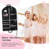 imageDEEKA Cheer Garment Bag for Hanging Clothes with Zipper Pockets Cheer Accessories Mom Essentials Uniform Costume 40 Inch Black Bags Stuff for Cheerleading Girls BlackWhiteCheer QuoteBlack PinkDance