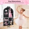 imageDEEKA Cheer Garment Bag for Hanging Clothes with Zipper Pockets Cheer Accessories Mom Essentials Uniform Costume 40 Inch Black Bags Stuff for Cheerleading Girls BlackWhiteCheer QuoteBlack PinkDance