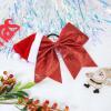 imageDEEKA Santa Hat Red Glitter Cheer Bow 7quot Large Hair Bows Shiny Cheerleader Christmas Gift Accessories Ponytail Holder Elastic Hair Ties for Girls Women RedRed