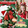 imageDEEKA Santa Hat Red Glitter Cheer Bow 7quot Large Hair Bows Shiny Cheerleader Christmas Gift Accessories Ponytail Holder Elastic Hair Ties for Girls Women RedRed
