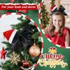 imageDEEKA Santa Hat Red Glitter Cheer Bow 7quot Large Hair Bows Shiny Cheerleader Christmas Gift Accessories Ponytail Holder Elastic Hair Ties for Girls Women RedBlack