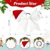 imageDEEKA Santa Hat Red Glitter Cheer Bow 7quot Large Hair Bows Shiny Cheerleader Christmas Gift Accessories Ponytail Holder Elastic Hair Ties for Girls Women RedWhite