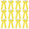imageDEEKA Long Tail Rhinestones Cheer Bows 12 PCS Collegiate Style Full Rhinestone Skinny Ponytail Holder Handmade for Girls Teens Cheerleader Sports PurpleYellow