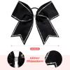 image:imageDEEKA 10 PCS 8 Rhinestones Large Cheer Hair Bows Glitter Cheer Ponytail Holder Handmade for Teen Girls Softball Cheerleader Sports Royal BlueBlackRhinestone Pack of 10