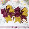 image:imageDEEKA 10 PCS 8 Rhinestones Large Cheer Hair Bows Glitter Cheer Ponytail Holder Handmade for Teen Girls Softball Cheerleader Sports Royal BlueGlitter GoldBurgundyPack of 8