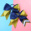 image:imageDEEKA 10 PCS 8 Rhinestones Large Cheer Hair Bows Glitter Cheer Ponytail Holder Handmade for Teen Girls Softball Cheerleader Sports Royal BlueGlitter GoldNavyPack of 8