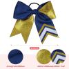 image:imageDEEKA 10 PCS 8 Rhinestones Large Cheer Hair Bows Glitter Cheer Ponytail Holder Handmade for Teen Girls Softball Cheerleader Sports Royal BlueGlitter GoldNavyPack of 8