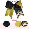 image:imageDEEKA 10 PCS 8 Rhinestones Large Cheer Hair Bows Glitter Cheer Ponytail Holder Handmade for Teen Girls Softball Cheerleader Sports Royal BlueGlitter GoldBlackPack of 8