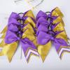 image:imageDEEKA 10 PCS 8 Rhinestones Large Cheer Hair Bows Glitter Cheer Ponytail Holder Handmade for Teen Girls Softball Cheerleader Sports Royal BlueGlitter GoldPurplePack of 8