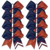 image:imageDEEKA 10 PCS 8 Rhinestones Large Cheer Hair Bows Glitter Cheer Ponytail Holder Handmade for Teen Girls Softball Cheerleader Sports Royal BlueGlitter RedNavyPack of 8