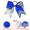 image:imageDEEKA 10 PCS 8 Rhinestones Large Cheer Hair Bows Glitter Cheer Ponytail Holder Handmade for Teen Girls Softball Cheerleader Sports Royal BlueGlitter SilverRoyal BluePack of 8