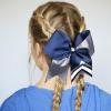 image:imageDEEKA 10 PCS 8 Rhinestones Large Cheer Hair Bows Glitter Cheer Ponytail Holder Handmade for Teen Girls Softball Cheerleader Sports Royal BlueGlitter SilverNavyPack of 8