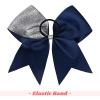 image:imageDEEKA 10 PCS 8 Rhinestones Large Cheer Hair Bows Glitter Cheer Ponytail Holder Handmade for Teen Girls Softball Cheerleader Sports Royal BlueGlitter SilverNavyPack of 8