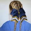 image:imageDEEKA 10 PCS 8 Rhinestones Large Cheer Hair Bows Glitter Cheer Ponytail Holder Handmade for Teen Girls Softball Cheerleader Sports Royal BlueNavyGoldWhitePack of 8