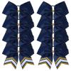 image:imageDEEKA 10 PCS 8 Rhinestones Large Cheer Hair Bows Glitter Cheer Ponytail Holder Handmade for Teen Girls Softball Cheerleader Sports Royal BlueNavyGoldWhitePack of 8