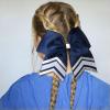 image:imageDEEKA 10 PCS 8 Rhinestones Large Cheer Hair Bows Glitter Cheer Ponytail Holder Handmade for Teen Girls Softball Cheerleader Sports Royal BlueNavySilverWhitePack of 8