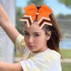 image:imageDEEKA 10 PCS 8 Rhinestones Large Cheer Hair Bows Glitter Cheer Ponytail Holder Handmade for Teen Girls Softball Cheerleader Sports Royal BlueOrangeWhiteBlackPack of 8