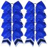 image:imageDEEKA 10 PCS 8 Rhinestones Large Cheer Hair Bows Glitter Cheer Ponytail Holder Handmade for Teen Girls Softball Cheerleader Sports Royal BlueRoyal BlueWhiteBlackPack of 8