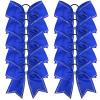image:imageDEEKA 10 PCS 8 Rhinestones Large Cheer Hair Bows Glitter Cheer Ponytail Holder Handmade for Teen Girls Softball Cheerleader Sports Royal BlueRoyal BlueRhinestone Pack of 10