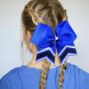 image:imageDEEKA 10 PCS 8 Rhinestones Large Cheer Hair Bows Glitter Cheer Ponytail Holder Handmade for Teen Girls Softball Cheerleader Sports Royal BlueRoyal BlueWhiteBlackPack of 8