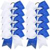 image:imageDEEKA 10 PCS 8 Rhinestones Large Cheer Hair Bows Glitter Cheer Ponytail Holder Handmade for Teen Girls Softball Cheerleader Sports Royal BlueRoyal BlueWhitePack of 10