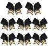 image:imageDEEKA 10 PCS 8 Rhinestones Large Cheer Hair Bows Glitter Cheer Ponytail Holder Handmade for Teen Girls Softball Cheerleader Sports Royal BlueBlackGoldWhitePack of 8