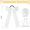 image:imageDEEKA 12PCS Collegiate Style Cheer Bows with Glitter Chevrons Tail Skinny College Cheerleader Ponytail Holder for Volleyball Softball Girls PurpleGoldWhiteGlitter White