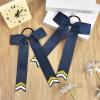 image:imageDEEKA 12PCS Collegiate Style Cheer Bows with Glitter Chevrons Tail Skinny College Cheerleader Ponytail Holder for Volleyball Softball Girls PurpleGoldWhiteNavy BlueGlitter GoldWhite